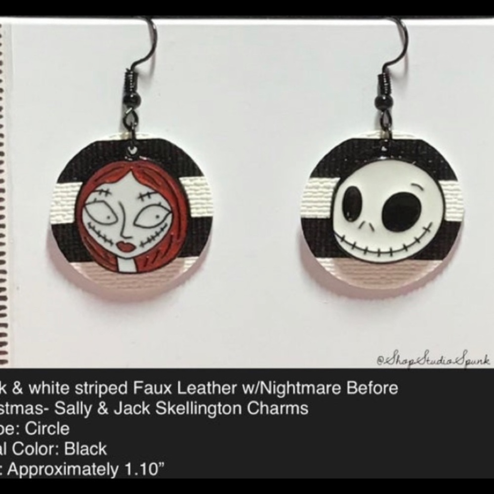 Nightmare Before Christmas Halloween Earrings NEW